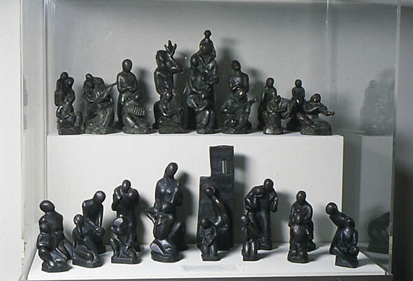 Chessgame: Liberty versus Slavery, Alfred Van Loen (American (born Germany), Oberhausen-Osterfeld 1924–1993), Bronze 