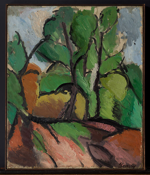 Landscape, Arshile Gorky (American (born Armenia), Khorkom 1904–1948 Sherman, Connecticut), Oil on canvas 