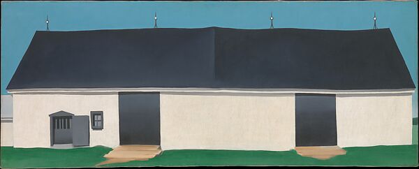 White Canadian Barn II, Georgia O&#39;Keeffe (American, Sun Prairie, Wisconsin 1887–1986 Santa Fe, New Mexico), Oil on canvas 