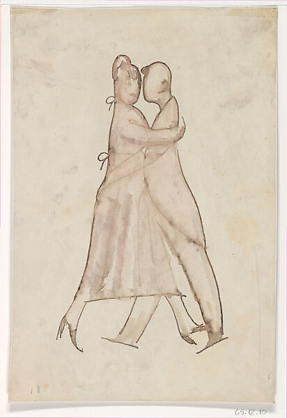 Tango, Elie Nadelman (American (born Poland), Warsaw 1882–1946 Riverdale, New York), Ink and wash on paper 