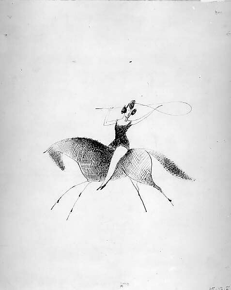 Equestrienne, Elie Nadelman (American (born Poland), Warsaw 1882–1946 Riverdale, New York), Ink on paper 