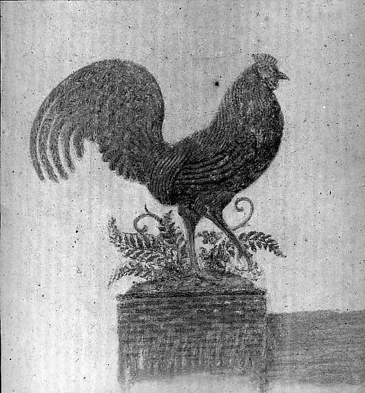 Rooster, Elie Nadelman (American (born Poland), Warsaw 1882–1946 Riverdale, New York), Graphite and chalk on paper 