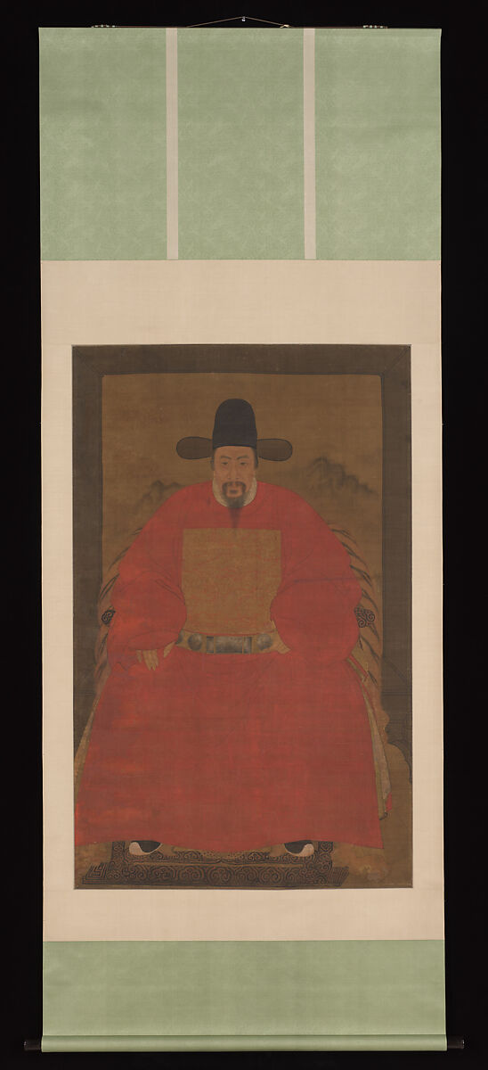 Portrait of a Gentleman, Unidentified artist  , 16th or 17th century, Hanging scroll; ink and color on silk, China