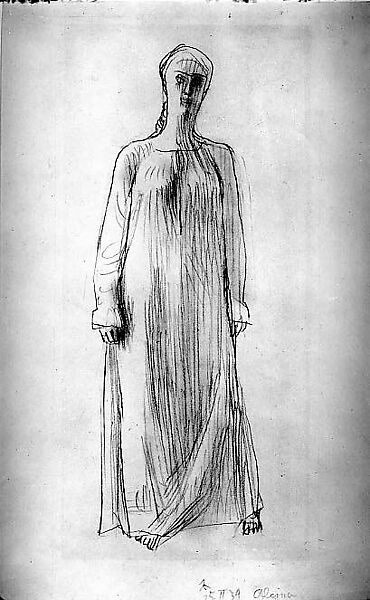 Standing Female: Alcina, Gerhard Marcks (German, Berlin 1889–1981 Burgbrohl), Graphite on paper 