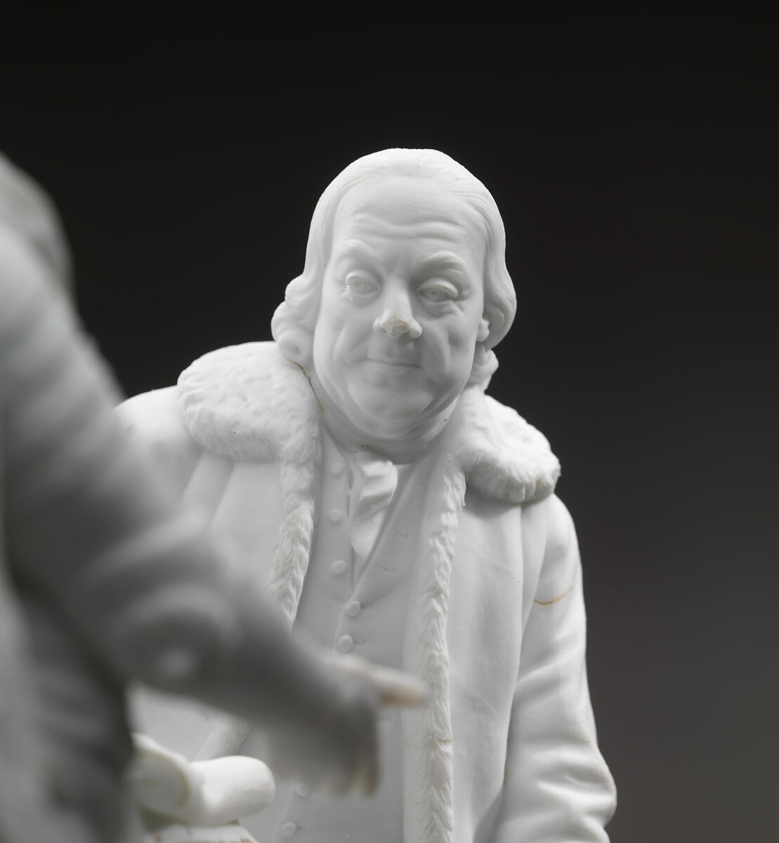 Figure of Louis XVI and Benjamin Franklin, Charles-Gabriel Sauvage, called Lemire pere (1741–1827), Porcelain