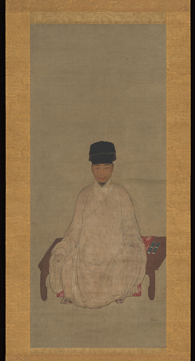 Portrait of a Scholar, Unidentified artist, Hanging scroll; ink and color on paper, China