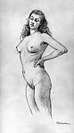 Standing Nude, Emily Winthrop Miles (American, New York 1893–1962 Sharon, Connecticut), Graphite on paper 