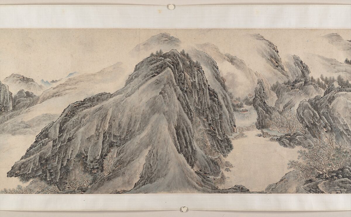 Landscape after Dong Yuan, Juran, Ma Yuan, and Xia Gui, Li Zai (Chinese, active 17th century) ?, Handscroll; ink and color on paper, China
