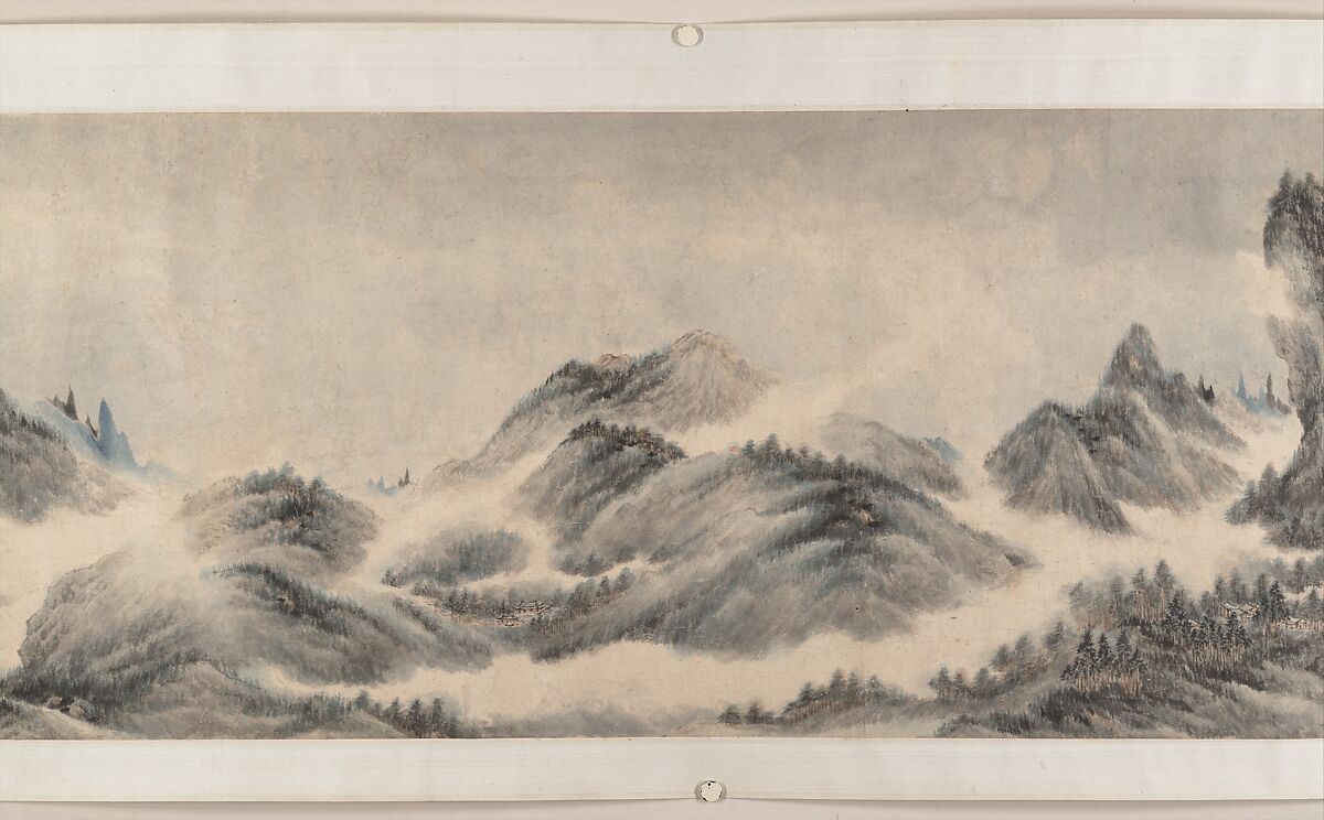 Landscape after Dong Yuan, Juran, Ma Yuan, and Xia Gui, Li Zai (Chinese, active 17th century) ?, Handscroll; ink and color on paper, China