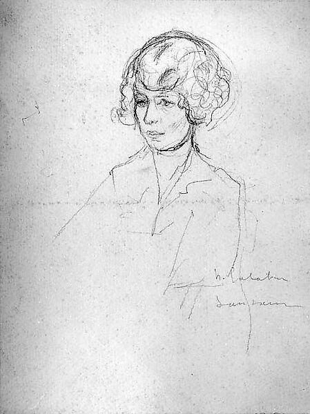 Head of a Young Woman, Boris Solotareff (American (born Romania), Bendare 1889–1966 New York), Graphite on paper 