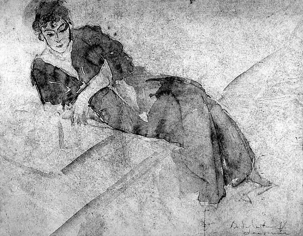 Mlle Tartakovsky, Boris Solotareff (American (born Romania), Bendare 1889–1966 New York), Watercolor, black chalk, and ink on paper 