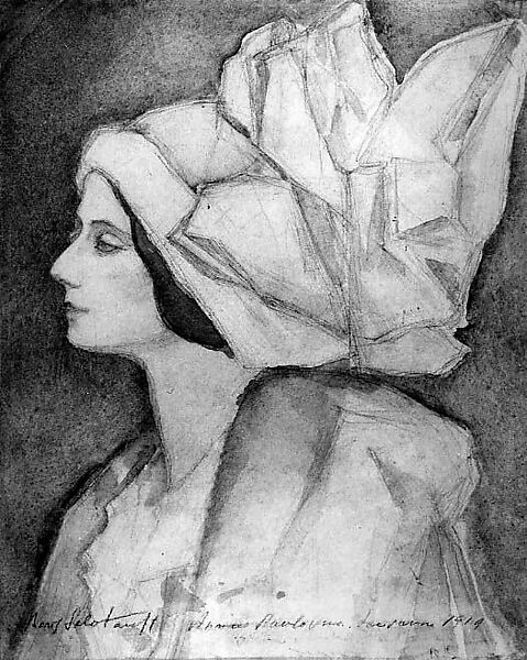 Anna Pavlova, Boris Solotareff (American (born Romania), Bendare 1889–1966 New York), Watercolor and graphite 