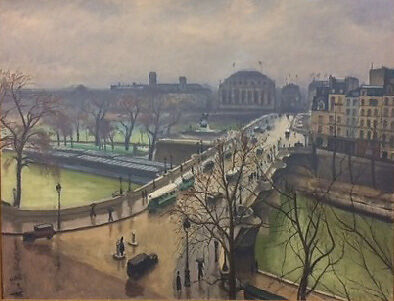 The Pont Neuf in the Snow, Paris by Albert Marquet Reproduction Painting  for Sale