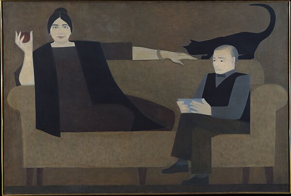 Kiesler and Wife, Will Barnet (American, Beverly, Massachusetts 1911–2012 New York), Oil on canvas 