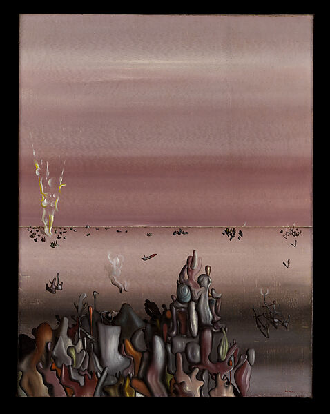 The Hostages, Yves Tanguy (American (born France), Paris 1900–1955 Woodbury, Connecticut), Oil on canvas 