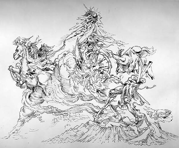 Study for Prometheus, Kurt Seligmann (American (born Switzerland), Basel 1900–1962 Sugar Loaf, New York), Ink on paper 