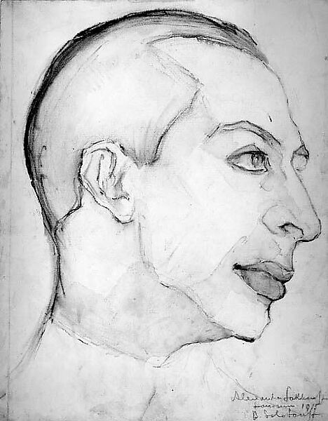 Alexander Sakharoff, Boris Solotareff (American (born Romania), Bendare 1889–1966 New York), Colored pencil, wash, watercolor and black chalk on paper 