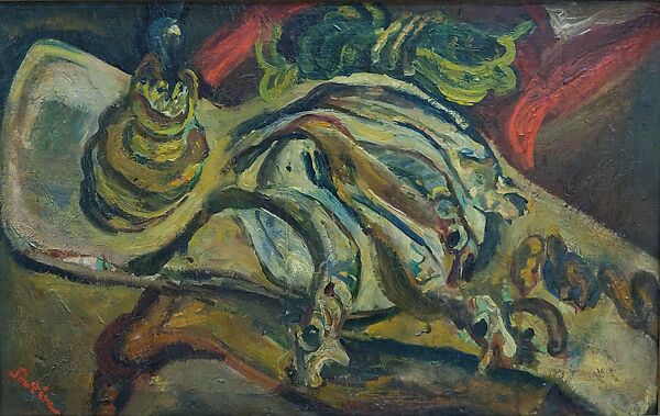 Still Life with Fish, Chaim Soutine (French (born Lithuania), Smilovitchi 1893–1943 Paris), Oil on canvas 