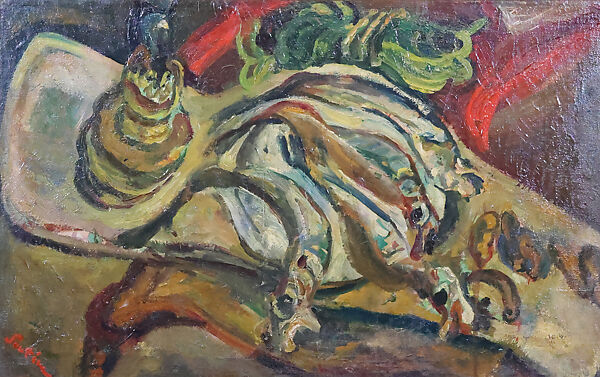 Still Life with Fish, Chaim Soutine (French (born Lithuania), Smilovitchi 1893–1943 Paris), Oil on canvas 