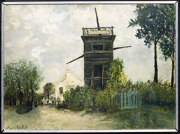 The Windmill at Sannois, Maurice Utrillo (French, Paris 1883–1955 Dax), Oil on cardboard 