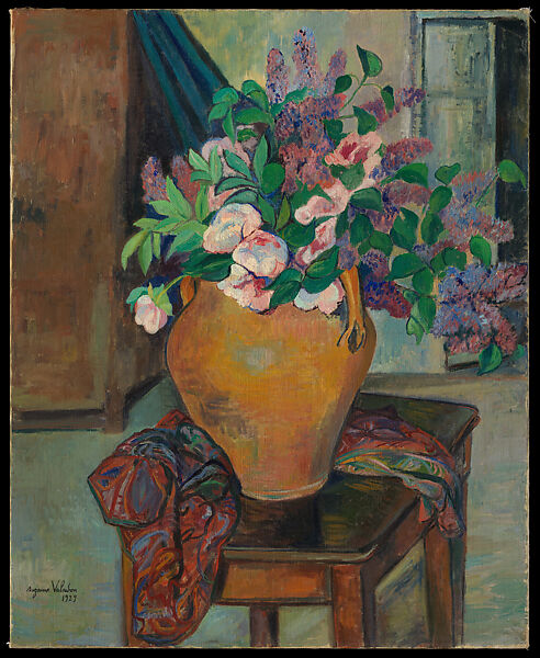 Lilacs and Peonies, Suzanne Valadon (French, Bessines-sur-Gartempe 1865–1938 Paris), Oil on canvas 