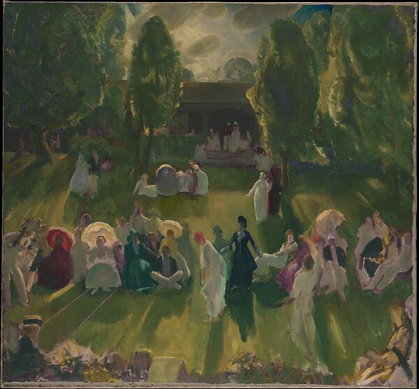 Tennis at Newport, George Bellows (American, Columbus, Ohio 1882–1925 New York), Oil on canvas 