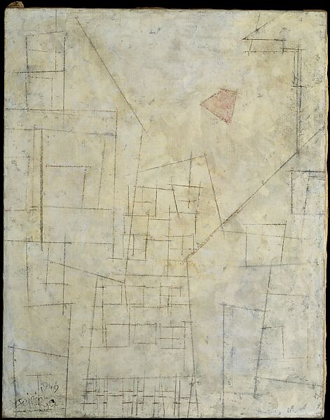 Courtyard III, Lyonel Charles Feininger (American, New York 1871–1956 New York), Oil on canvas