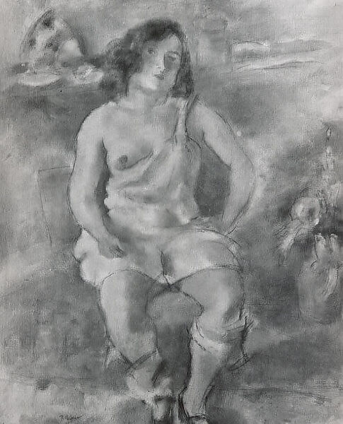Seated Model, Jules Pascin (American (born Bulgaria), Vidin 1885–1930 Paris), Oil on canvas 