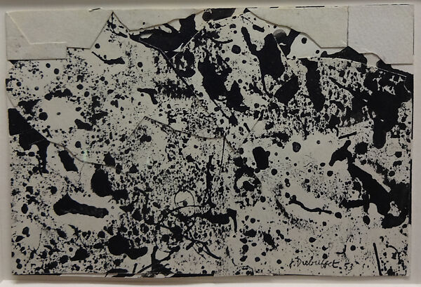 Landscape, Jean Dubuffet (French, Le Havre 1901–1985 Paris), Dripped ink on paper and cut and pasted paper on paper 
