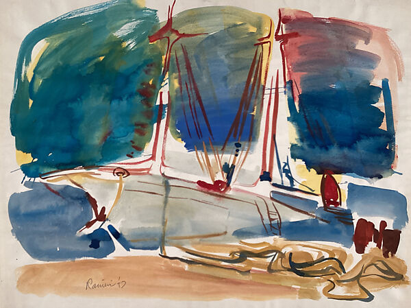Ship, Robert Ranieri (American, born 1930), Watercolor and gouache on paper 