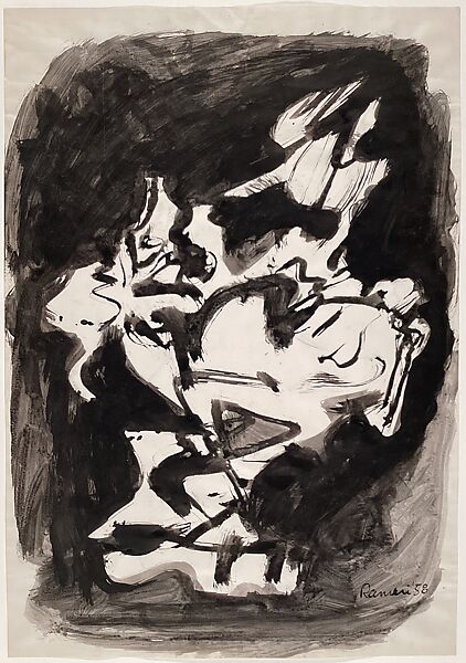 Composition, Robert Ranieri (American, born 1930), Brush and black ink on paper 