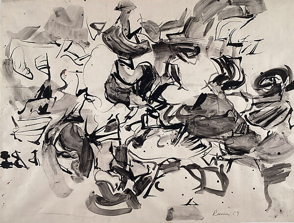 Composition, Robert Ranieri (American, born 1930), Brush and black ink and wash on paper 