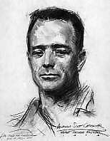Astronaut Scott Carpenter, Everett Raymond Kinstler (American, New York 1926–2019 Bridgeport, Connecticut), Charcoal on board 