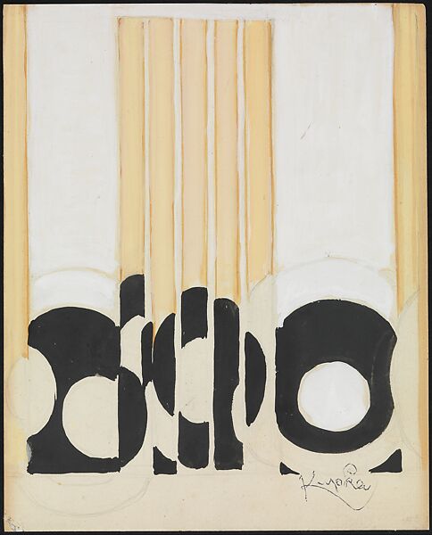 Syncopated Black Disks, František Kupka (Czech, Opočno 1871–1957 Paris), Gouache and graphite on paper 