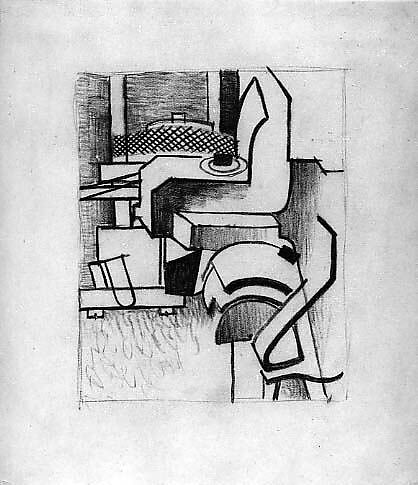 Untitled, Morton Schamberg (American, Philadelphia, Pennsylvania 1881–1918 Philadelphia, Pennsylvania), Graphite on paper 