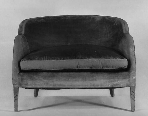 Love Seat, Jules Bouy (American (born France), 1872–1937), Wood and velvet 