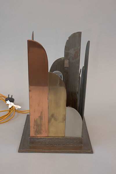 Piano lamp, Jules Bouy (American (born France), 1872–1937), Steel, glass