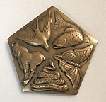 Pentagonal Medal, Donald Richard Miller (American, Erie, Pennsylvania 1925–1989), Bronze