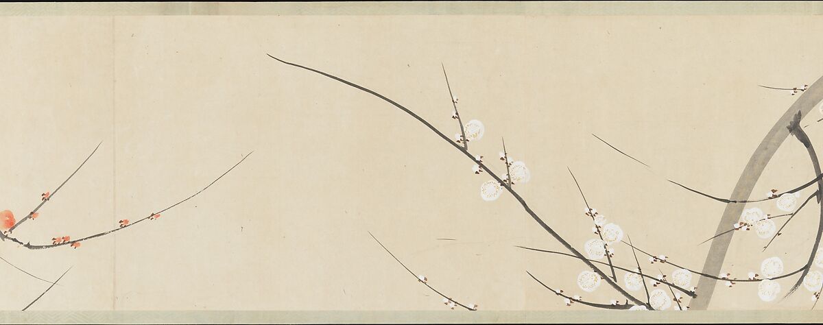 Flowers of the Four Seasons, After Sakai Hōitsu (Japanese, 1761–1828), Handscroll; ink and color on paper, Japan