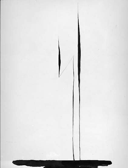 Blue Lines X, Georgia O'Keeffe (American, Sun Prairie, Wisconsin 1887–1986 Santa Fe, New Mexico), Watercolor with graphite on paper