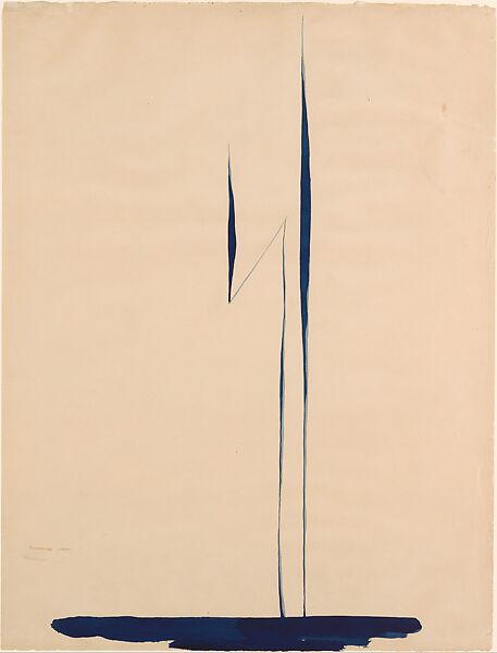 Blue Lines X, Georgia O'Keeffe  American, Watercolor and graphite on paper