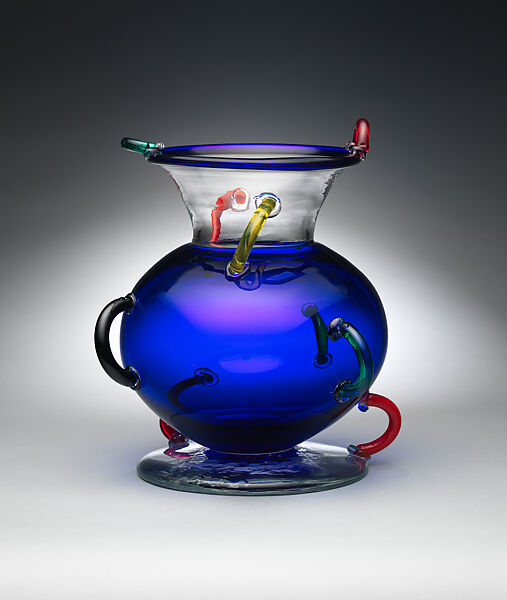 Mizar Vase, Ettore Sottsass (Italian (born Austria), Innsbruck 1917–2007 Milan), Glass 