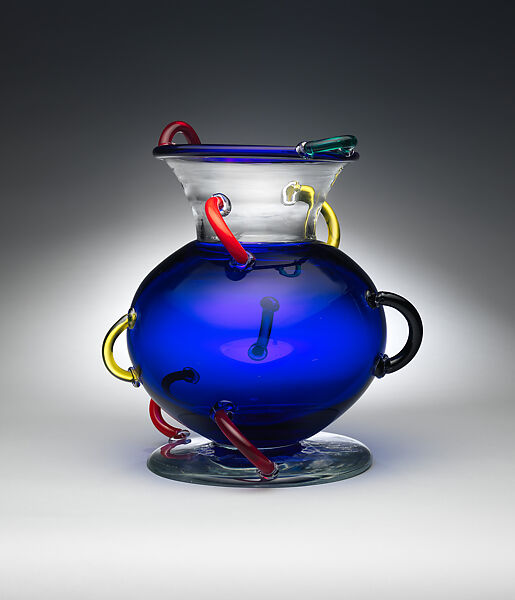 Mizar Vase, Ettore Sottsass (Italian (born Austria), Innsbruck 1917–2007 Milan), Glass