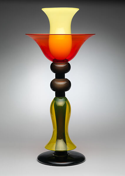 Malide Vase, Ettore Sottsass (Italian (born Austria), Innsbruck 1917–2007 Milan), Glass 