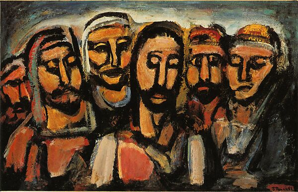 Christ and the Apostles, Georges Rouault (French, Paris 1871–1958 Paris), Oil on canvas 