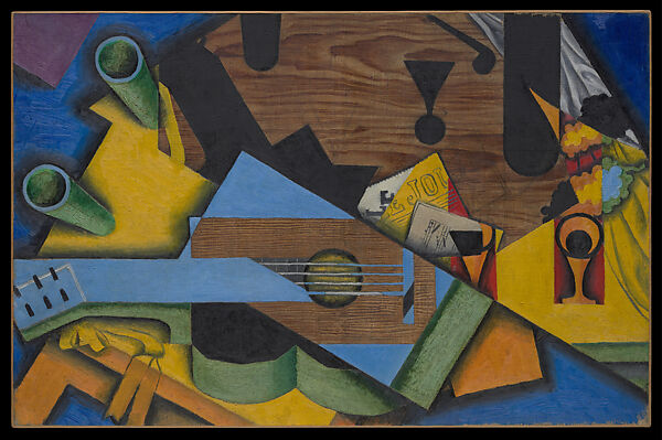 Still Life with a Guitar, Juan Gris (Spanish, Madrid 1887–1927 Boulogne-sur-Seine), Oil on canvas 