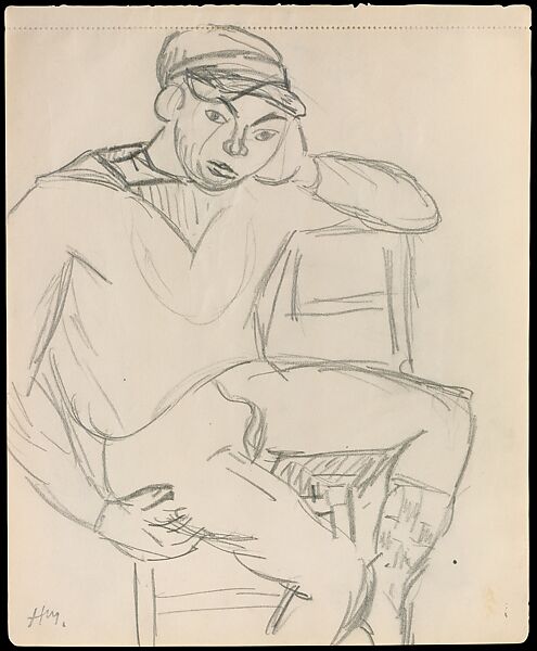 Study for "Young Sailor", Henri Matisse  French, Graphite on paper