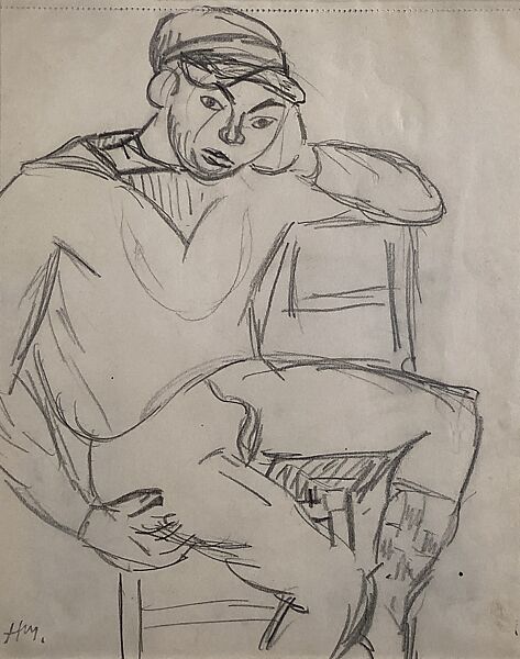Study for "Young Sailor", Henri Matisse  French, Graphite on paper