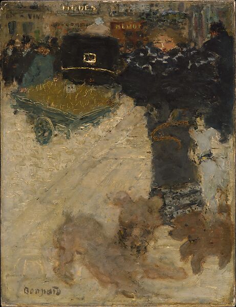 Street Scene, Place Clichy, Pierre Bonnard (French, Fontenay-aux-Roses 1867–1947 Le Cannet), Oil on panel 