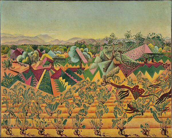 Vines and Olive Trees, Tarragona, Joan Miró (Spanish, Barcelona 1893–1983 Palma de Mallorca), Oil on canvas 